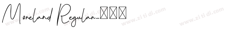 Moreland Regular字体转换